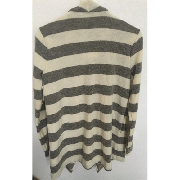 COPY - Three Dots Striped Cardigan Gray XS - Picture 3 of 3
